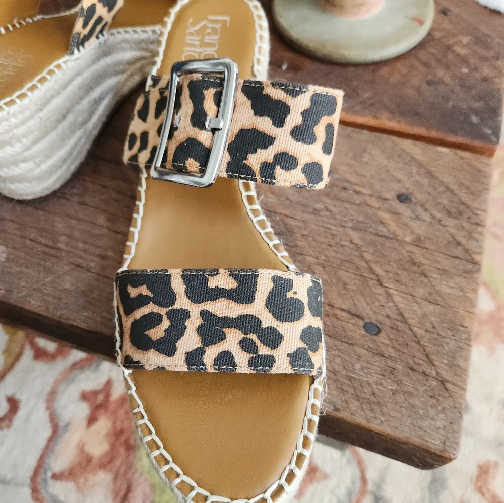 Franco Sarto‎ Leopard Espadrill Style Sandals Size 11